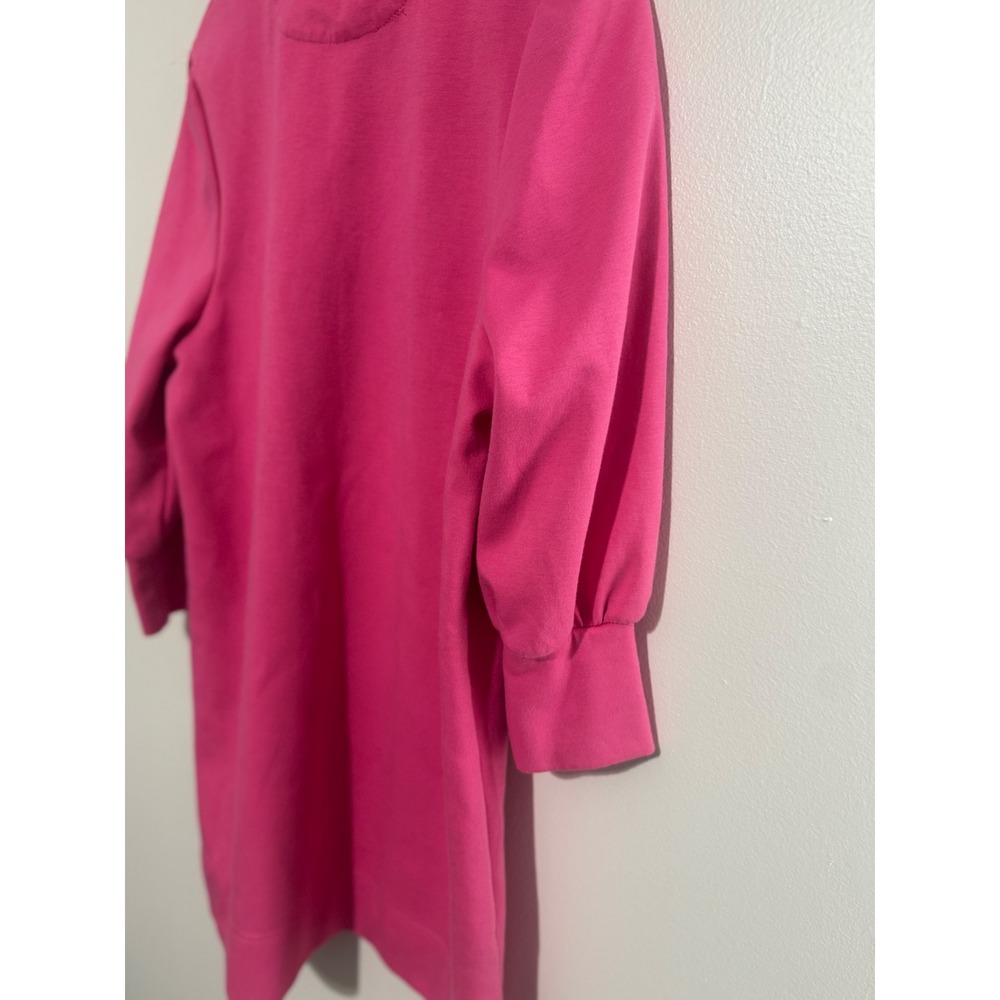 Tuckernuck Pomander Place Charlotte Pink Ruffle Neck Sweatshirt Mini Dress M - Picture 7 of 11